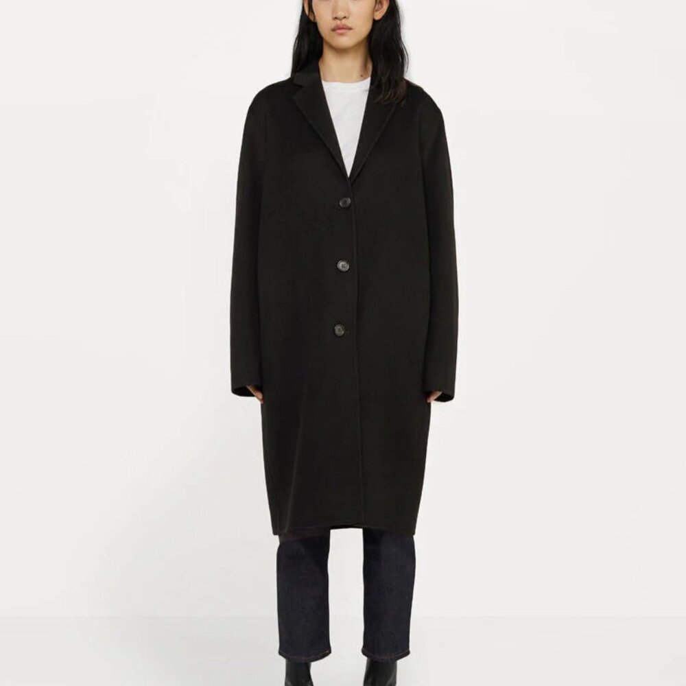 Acne Studios Avalon Double Coat Cacoon Fit Wool Cashmere Blend